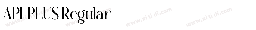 APLPLUS Regular字体转换 APLPLUS Regular字体转换